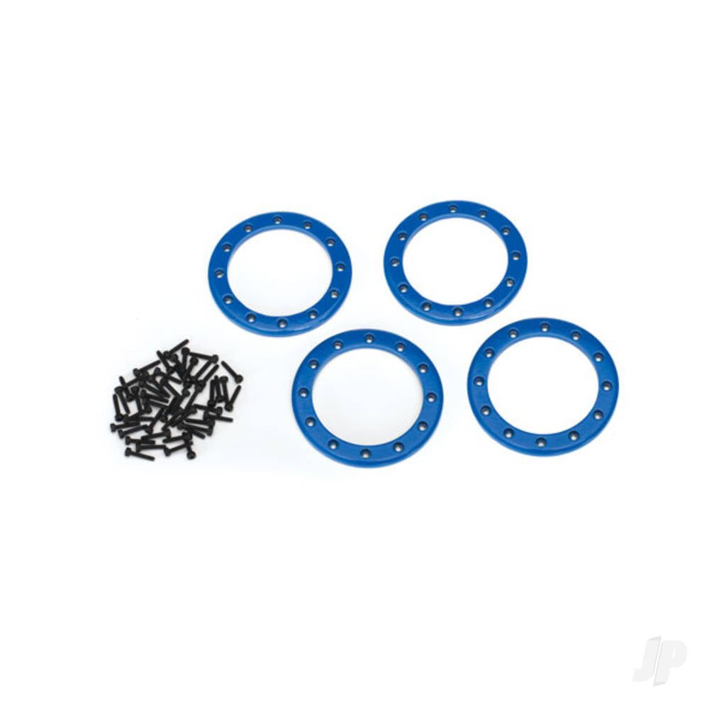 Traxxas Beadlock rings, Blue (2.2in) (Aluminium) (4 pcs) / 2x10 CS (48) TRX8168X