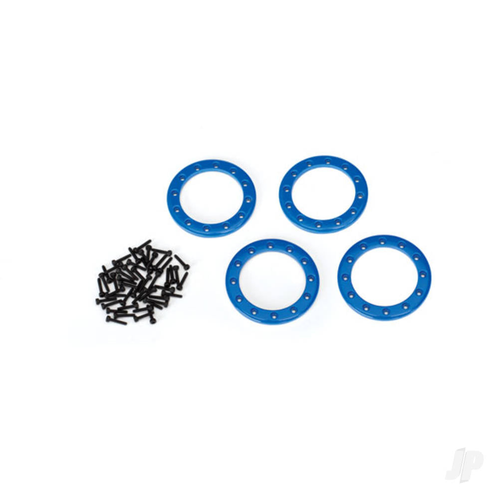 Traxxas Beadlock rings, Blue (1.9in) (Aluminium) (4 pcs) / 2x10 CS (48) TRX8169X