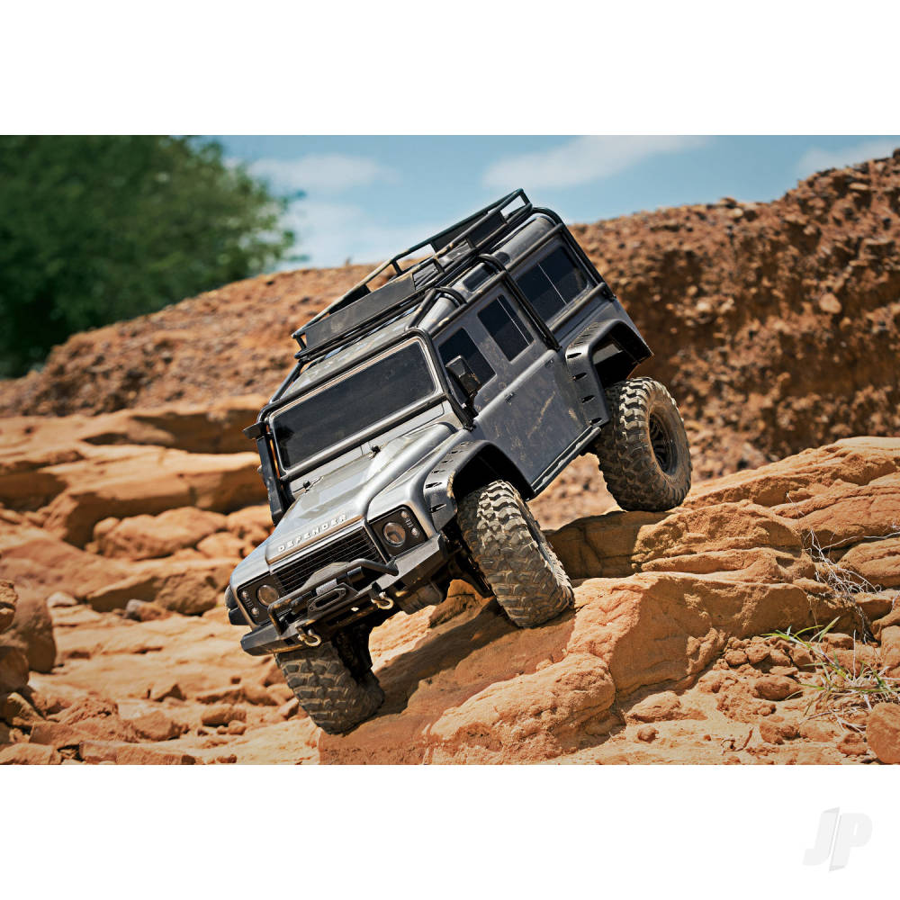 Traxxas Silver TRX-4 Land Rover Defender 1:10 4X4 Electric Trail Crawler ( - TRX82056-4-SLVR 6