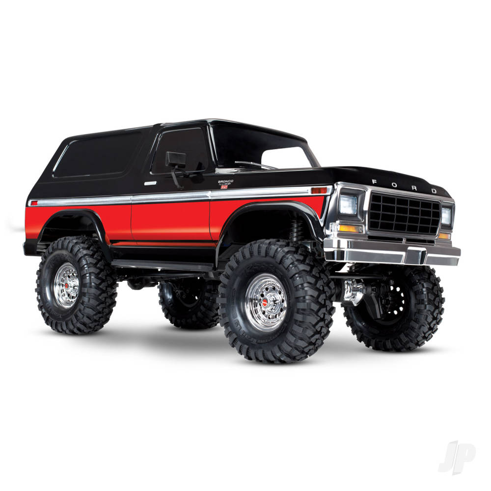 Traxxas TRX-4 1979 Ford Bronco 1:10 4X4 Electric RTD All-Terrain Crawler, Red (TRX82246-4-RED)