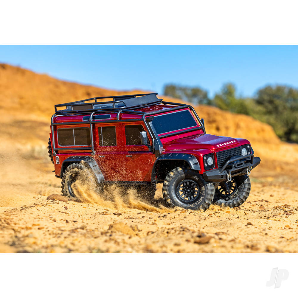 Traaxxas TRX-4 Land Rover Defender 1:10 4X4 Electric Trail Crawler, Red TRX82256-4-RED