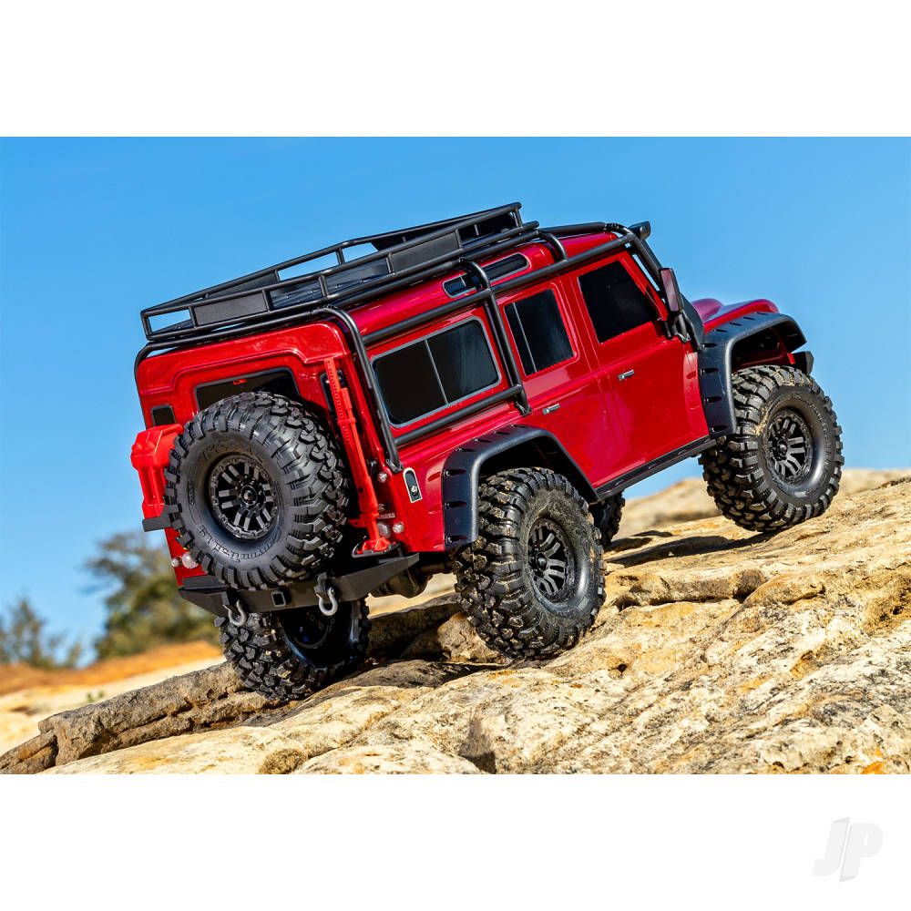 Traaxxas TRX-4 Land Rover Defender 1:10 4X4 Electric Trail Crawler, Red TRX82256-4-RED