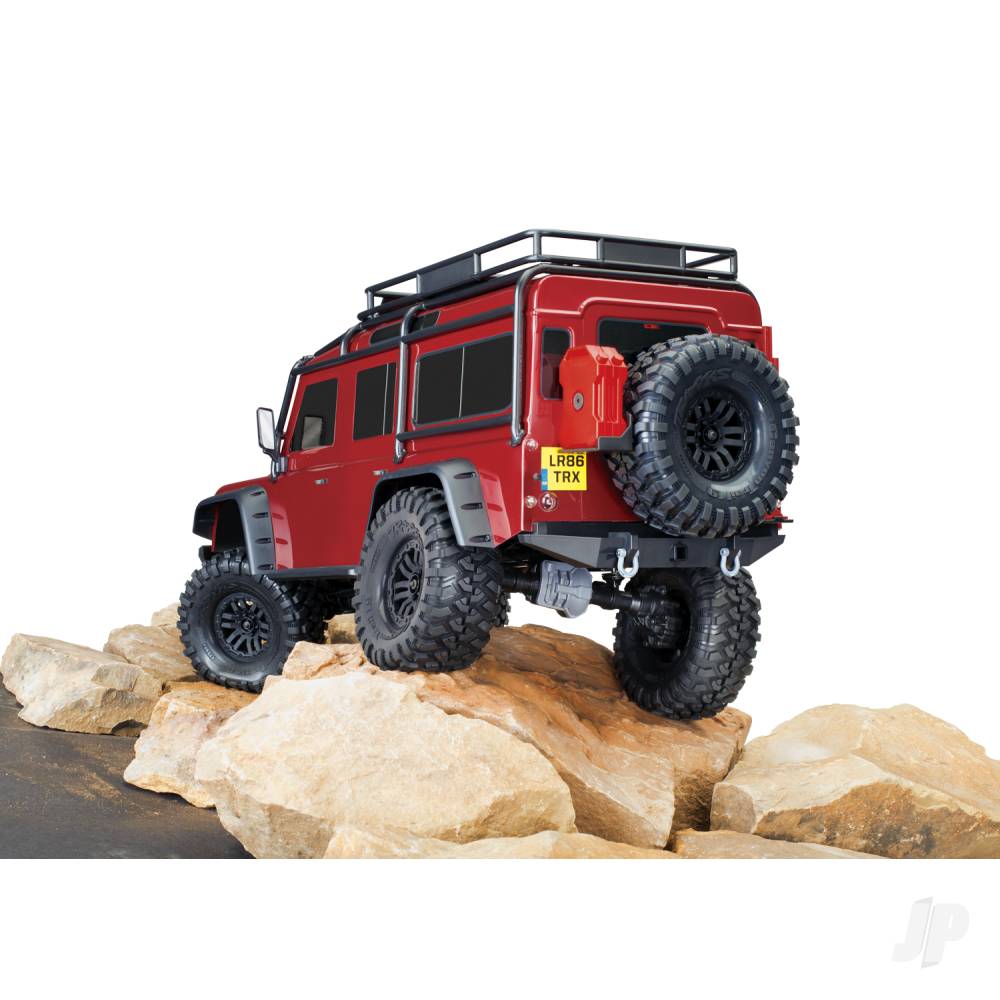 Traaxxas TRX-4 Land Rover Defender 1:10 4X4 Electric Trail Crawler, Red TRX82256-4-RED