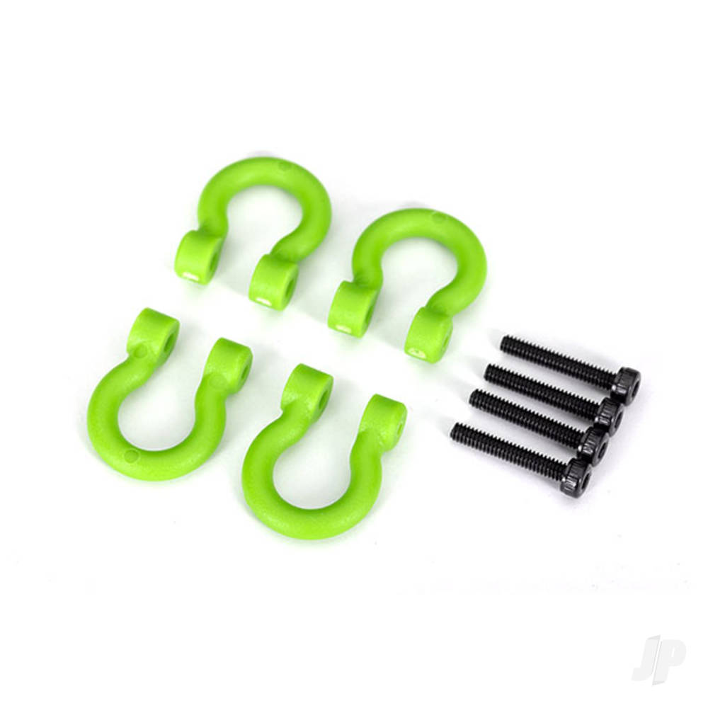 Traxxas Bumper D-rings, green (front or rear)/ 2.0x12 CS (4) TRX8234-GRN