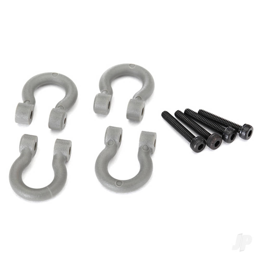 Traxxas Bumper D-Rings, grey (Front or Rear) / 2x12 CS (4 pcs) TRX8234