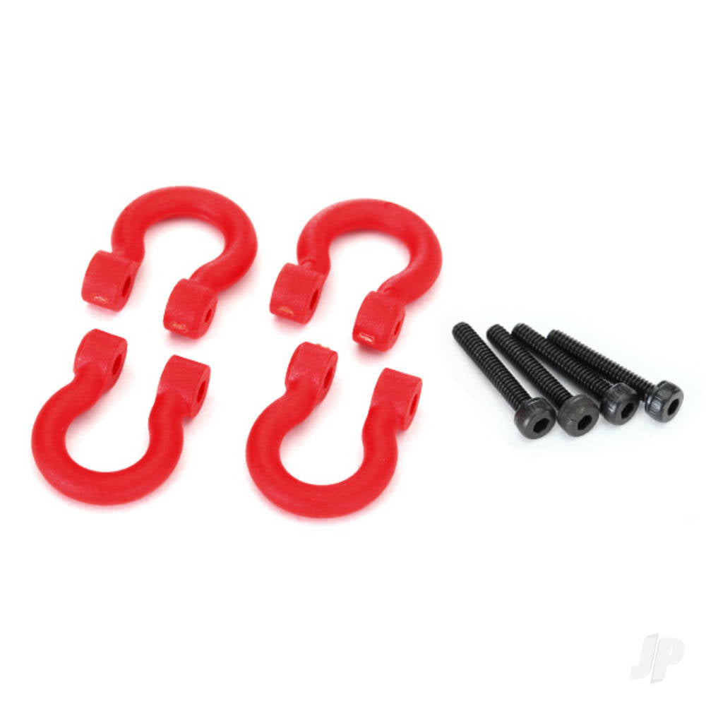 Traxxas Bumper D-rings, Red (Front or Rear) / 2.0x12 CS (4 pcs) TRX8234R