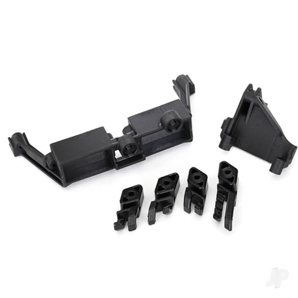 Traxxas Servo mount, 2-speed / servo mount, T-Lock / wire clips TRX8240X