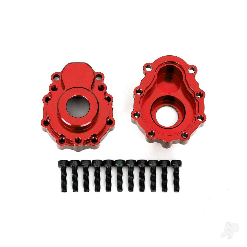 Traxxas Portal housings, outer, 6061-T6 aluminium (Red-anodised) (2 pcs) / 2.5x10 CS (12 pcs) TRX8251R