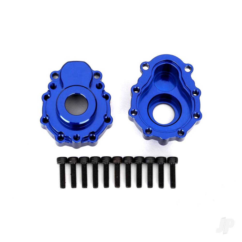 Traxxas Portal housings, outer, 6061-T6 aluminium (Blue-anodised) (2 pcs) / 2.5x10 CS (12 pcs) TRX8251X