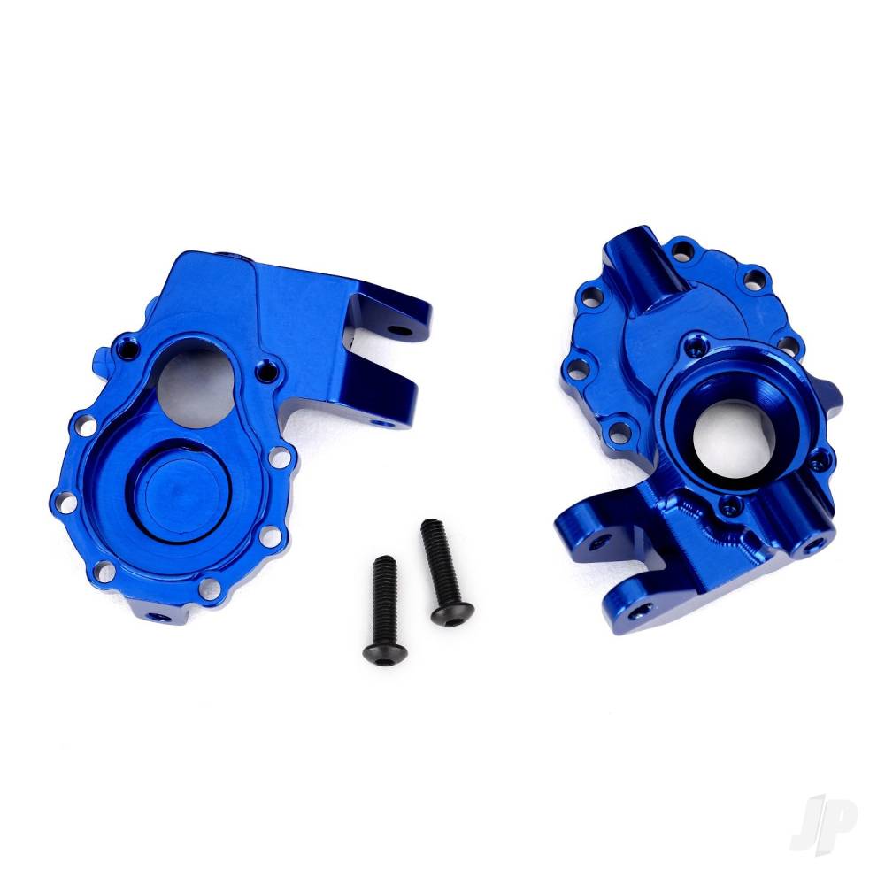 Traxxas Portal housings, inner (Front), 6061-T6 aluminium (Blue-anodised) (2 pcs) / 3x12 BCS (2 pcs) TRX8252X