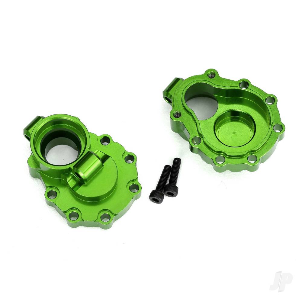 Traxxas Portal housings, inner (Rear), 6061-T6 aluminium (Green-anodised) (2 pcs) / 2.5x10 CS (2 pcs) TRX8253G