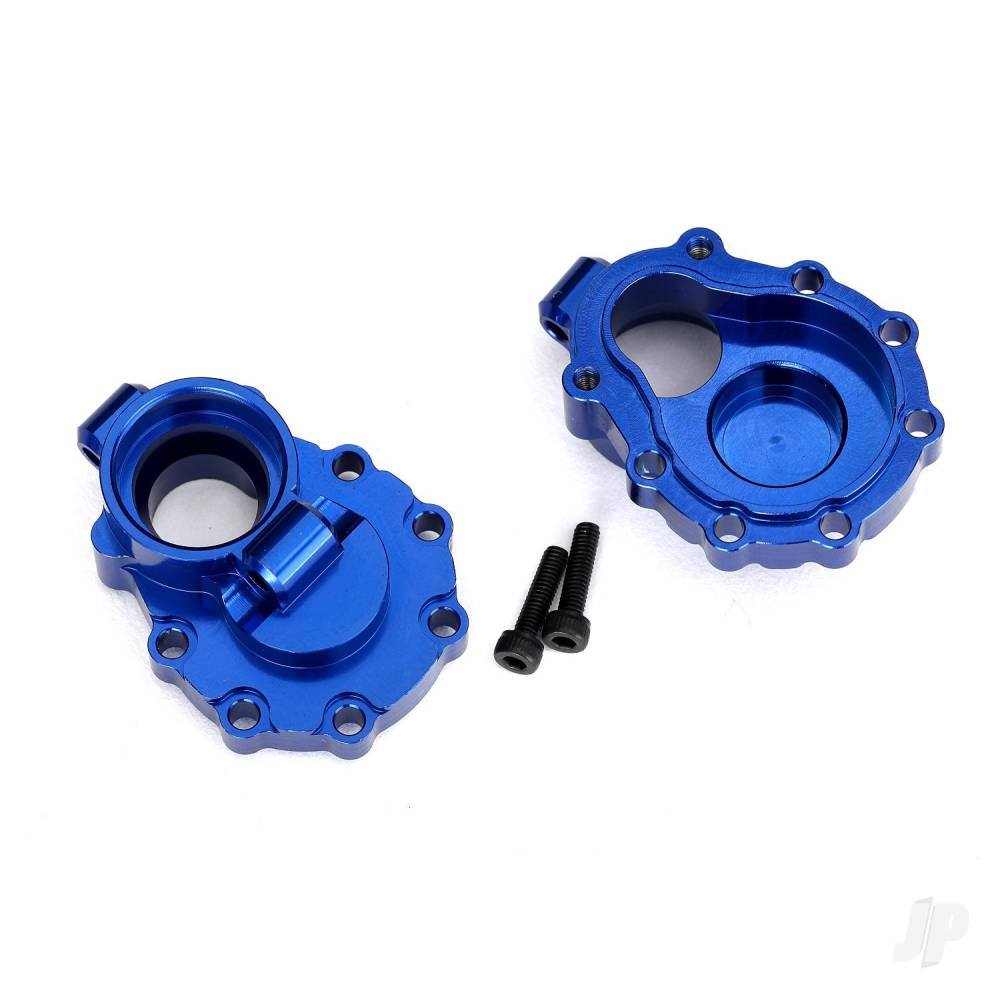 Traxxas Portal housings, inner (Rear), 6061-T6 aluminium (Blue-anodised) (2 pcs) / 2.5x10 CS (2 pcs) TRX8253X