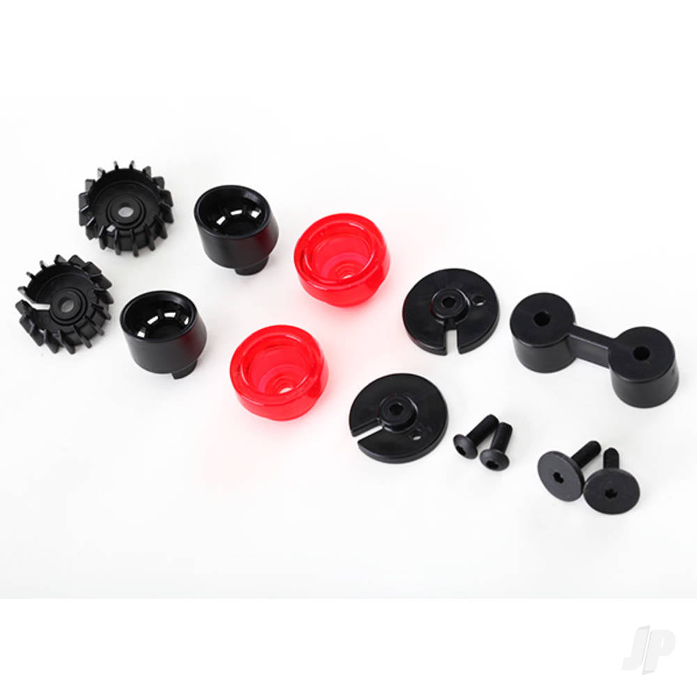 Traxxas Tail lights (2 pcs) / tail light mounts (4 pcs) / exhaust tips (2 pcs) / exhaust tip mount (1pc) / 3x10 flat-head screws (2 pcs) / 3x8 BCS (2 pcs) TRX8314