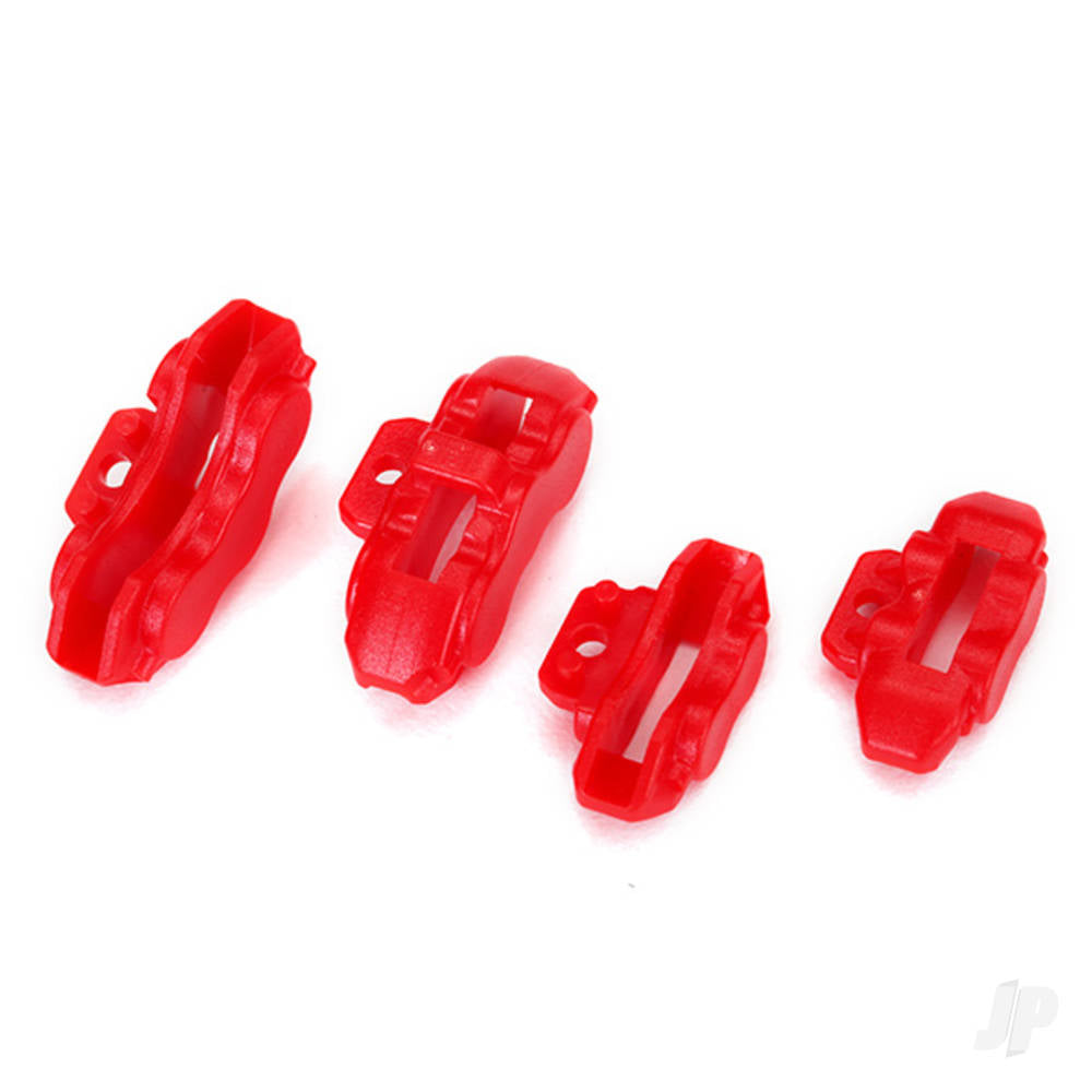 Traxxas Brake calipers (Red), Front (2 pcs) / Rear (2 pcs) TRX8367