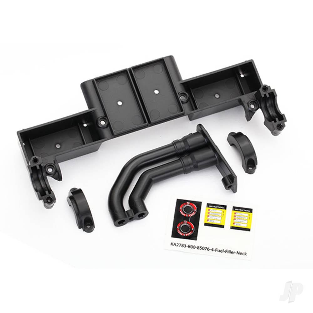 Traxxas Chassis tray / driveshaft clamps / fuel filler (black) TRX8420