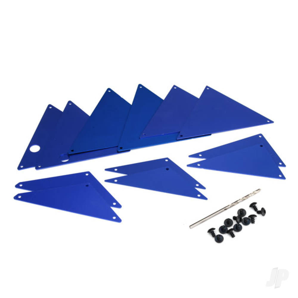 Traxxas Tube Chassis, inner panels, aluminium (Blue-anodised) (Front (2 pcs) / wheel well (4 pcs) / middle (4 pcs) / Rear (2 pcs)) TRX8434X