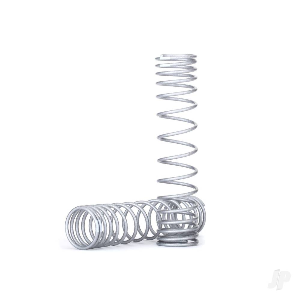 Traxxas Spring, shock, Front (silver) (GTR) (progressive, 0.833 rate, white stripe) (2 pcs) TRX8444X