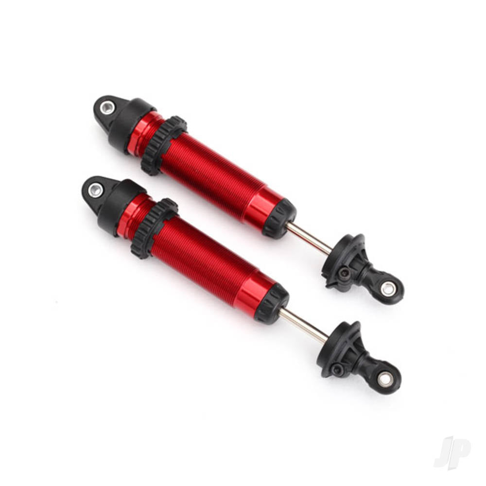 Traxxas Shocks, GTR, 134mm, aluminium (Red-anodised) (fully assembled with out springs) (Front, threaded) (2 pcs) TRX8450R