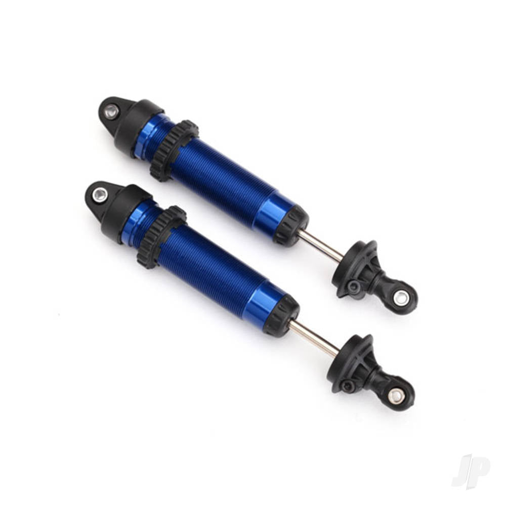 Traxxas Shocks, GTR, 134mm, aluminium (Blue-anodised) (fully assembled with out springs) (Front, threaded) (2 pcs) TRX8450X