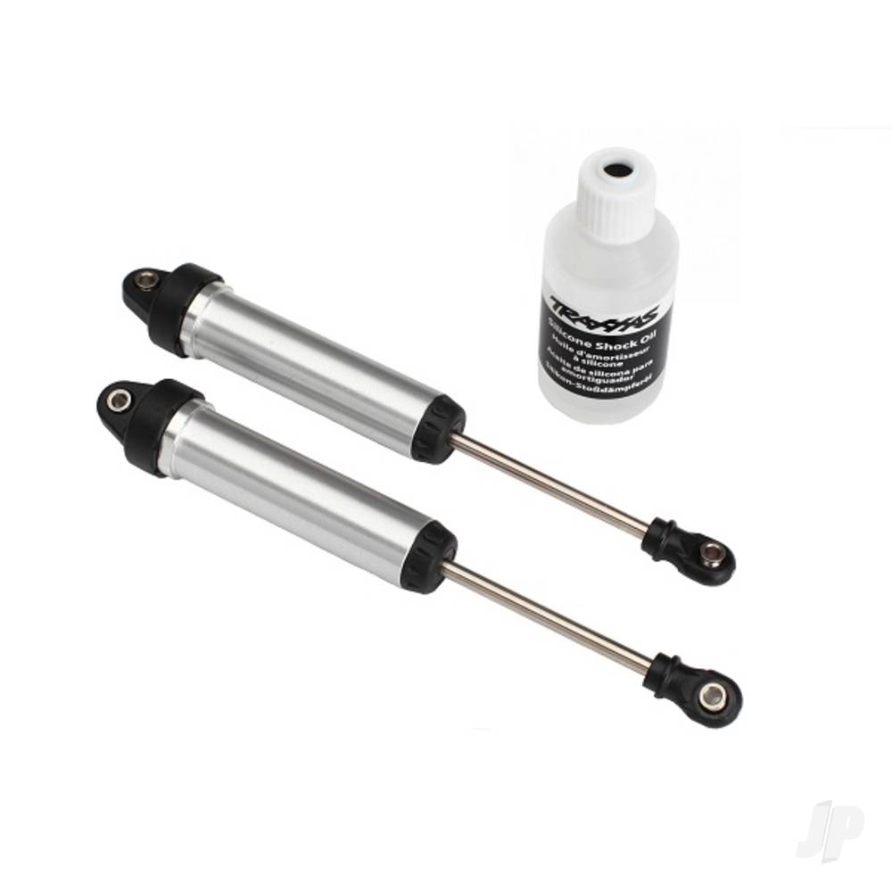 Traxxas Shocks, GTR, 134mm, silver aluminium (fully assembled with out springs) (Front, no threads) (2 pcs) TRX8451