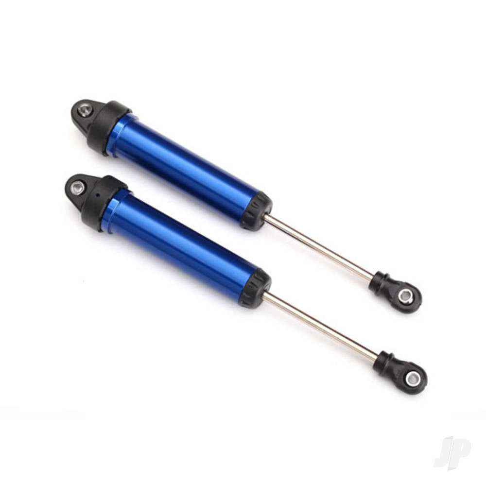 Traxxas Shocks, GTR, 134mm, aluminium (Blue-anodised) (fully assembled with out springs) (Front, no threads) (2 pcs) TRX8451X