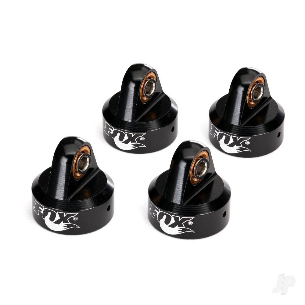 Traxxas Shock caps, aluminium (black-anodised), Fox shocks (4 pcs) TRX8456