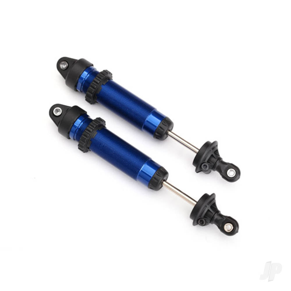 Traxxas Shocks, GTR, 139mm, aluminium (Blue-anodised) (fully assembled with out springs) (Rear, threaded) (2 pcs) TRX8460X