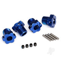 Traxxas Wheel Hubs, splined, 17mm (Blue-anodised) (4 pcs) / 4x5 GS (4 pcs) / 3x14mm pin (4 pcs) TRX8654