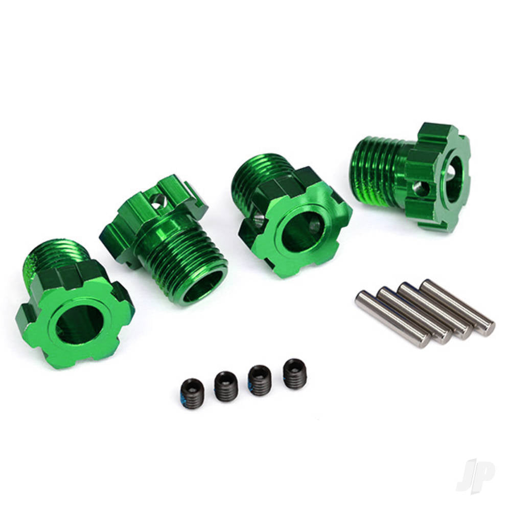 Traxxas Wheel Hubs, splined, 17mm (Green-anodised) (4 pcs) / 4x5 GS (4 pcs) / 3x14mm pin (4 pcs) TRX8654G