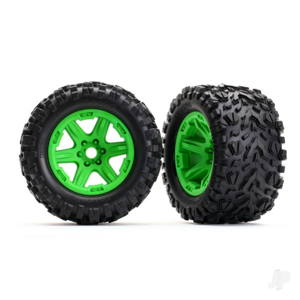 Traxxas Tyres and Wheels, Assembled Glued Talon EXT Tyres (2 pcs) TRX8672G