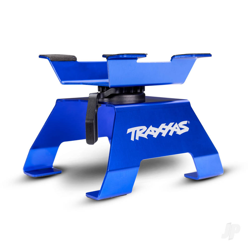 Traxxas 1:10 - 1:18 RC Car/Truck Aluminium Stand, Blue (for 1:10 - 1:18 ve - TRX8796-BLUE Main