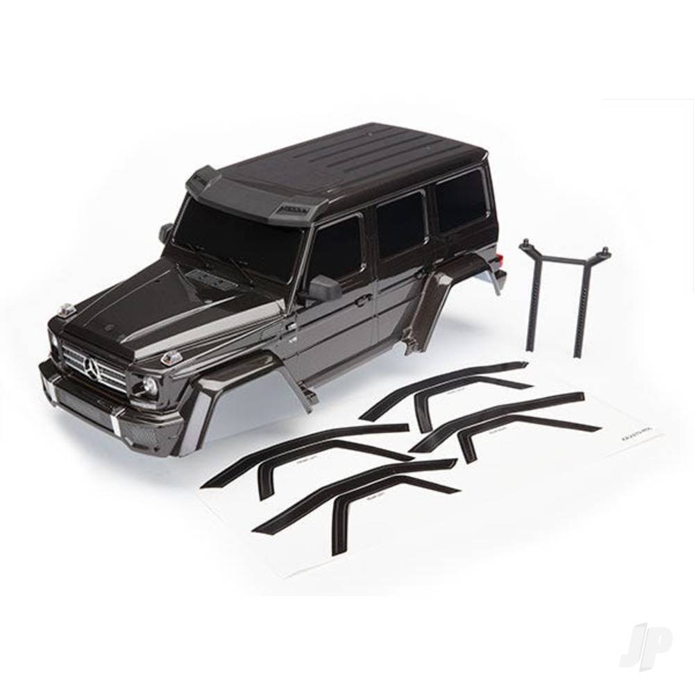 Traxxas Body, Mercedes-Benz G 500 4x4, complete (black) (includes Rear Body post, grille, side mirrors, door handles, & windshield wipers) TRX8811R