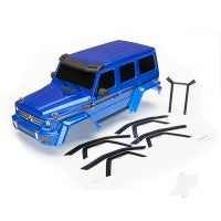 Traxxas Body, Mercedes-Benz G 500 4x4, complete (Blue) (includes Rear Body post, grille, side mirrors, door handles, & windshield wipers) TRX8811X