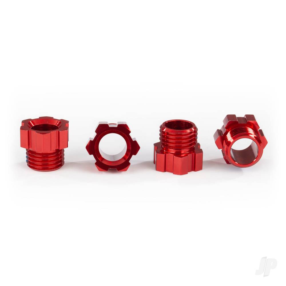 Traxxas Aluminium Stub Axle Nut, Red (4 pcs) TRX8886R