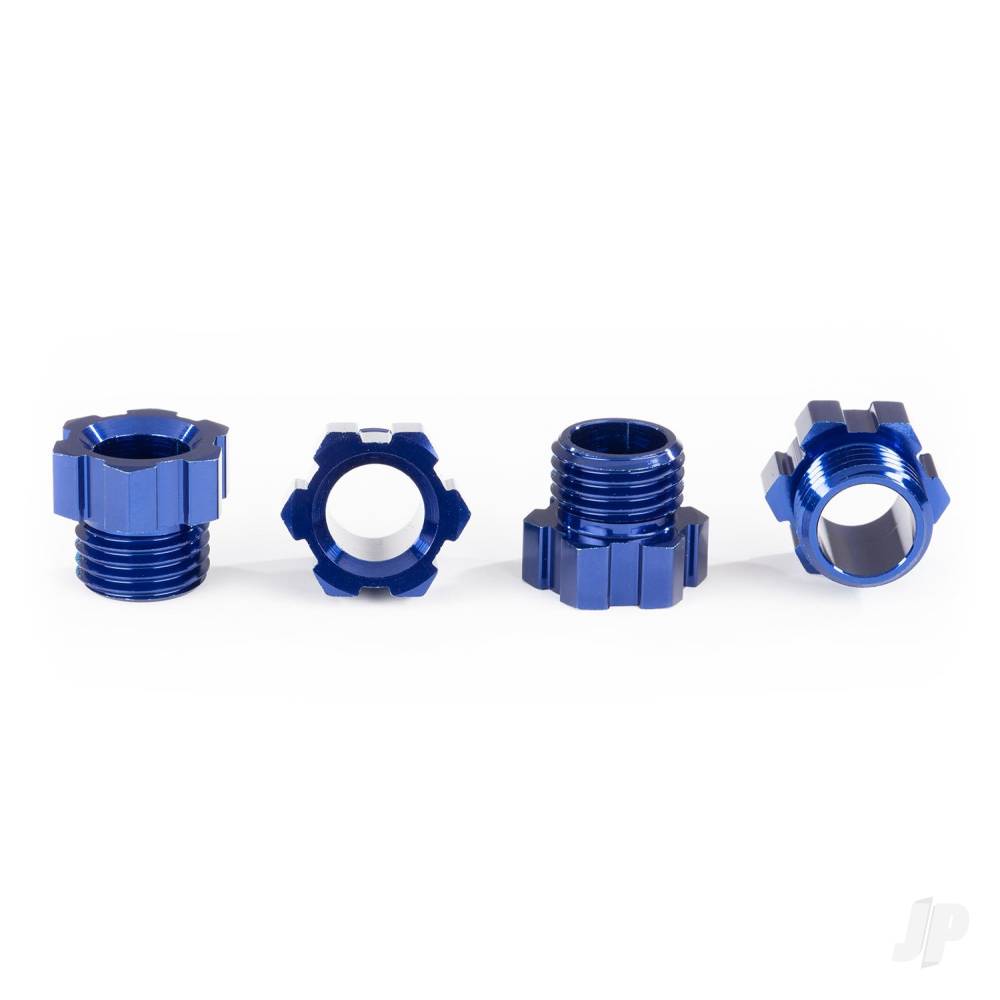 Traxxas Aluminium Stub Axle Nut, Blue (4 pcs) TRX8886X