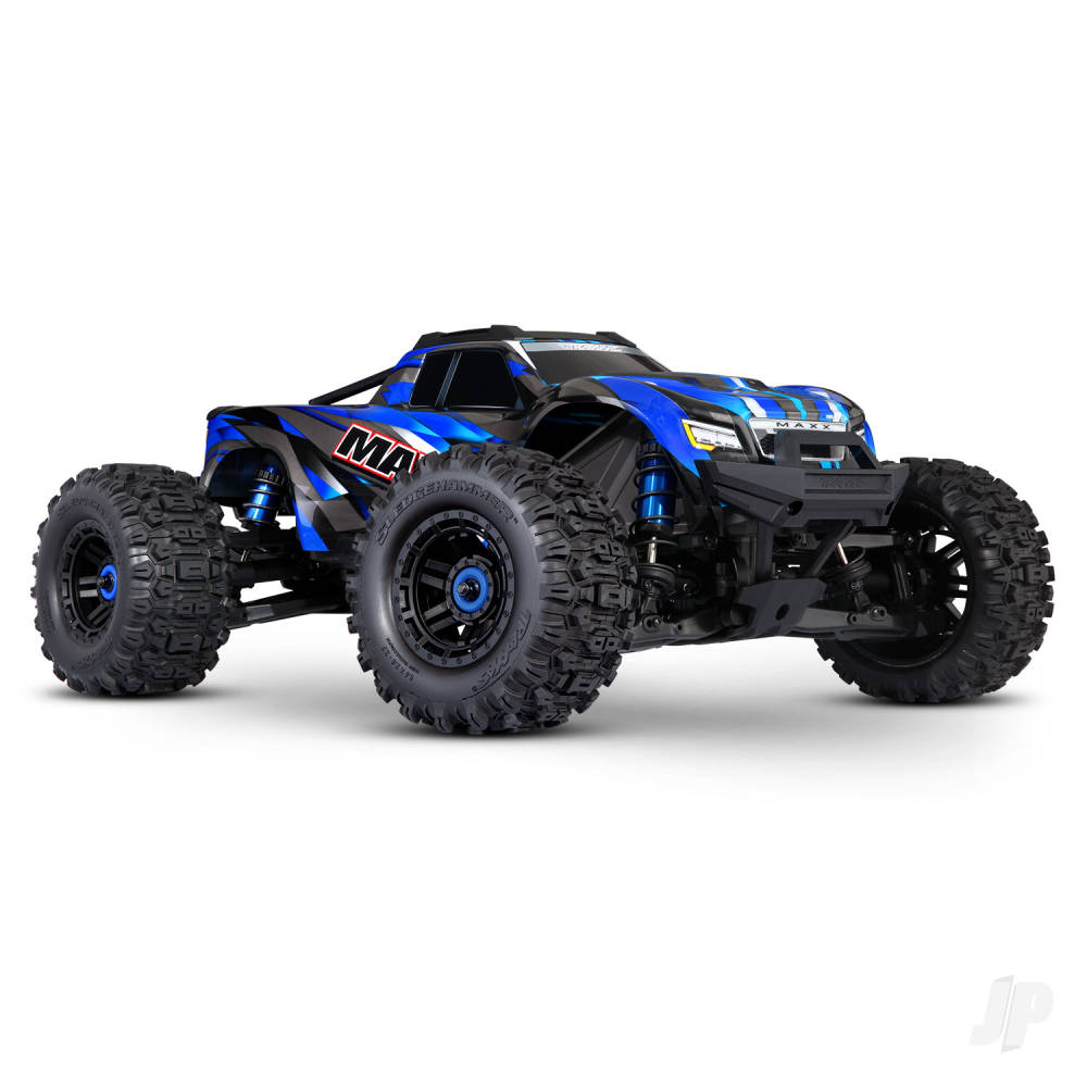 Traxxas Blue Maxx 1:10 4X4 Brushless Electric RTR Monster Truck (+ TQi 2-c - TRX89086-4-BLUE Main