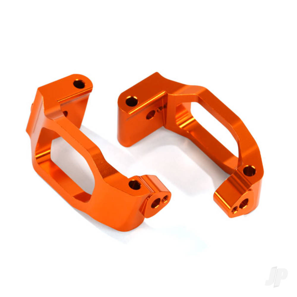 Traxxas Caster blocks (C-Hubs), 6061-T6 aluminium (orange-anodised), left & right / 4x22mm pin (4 pcs) / 3x6mm BCS (4 pcs) / retainers (4 pcs) TRX8932A