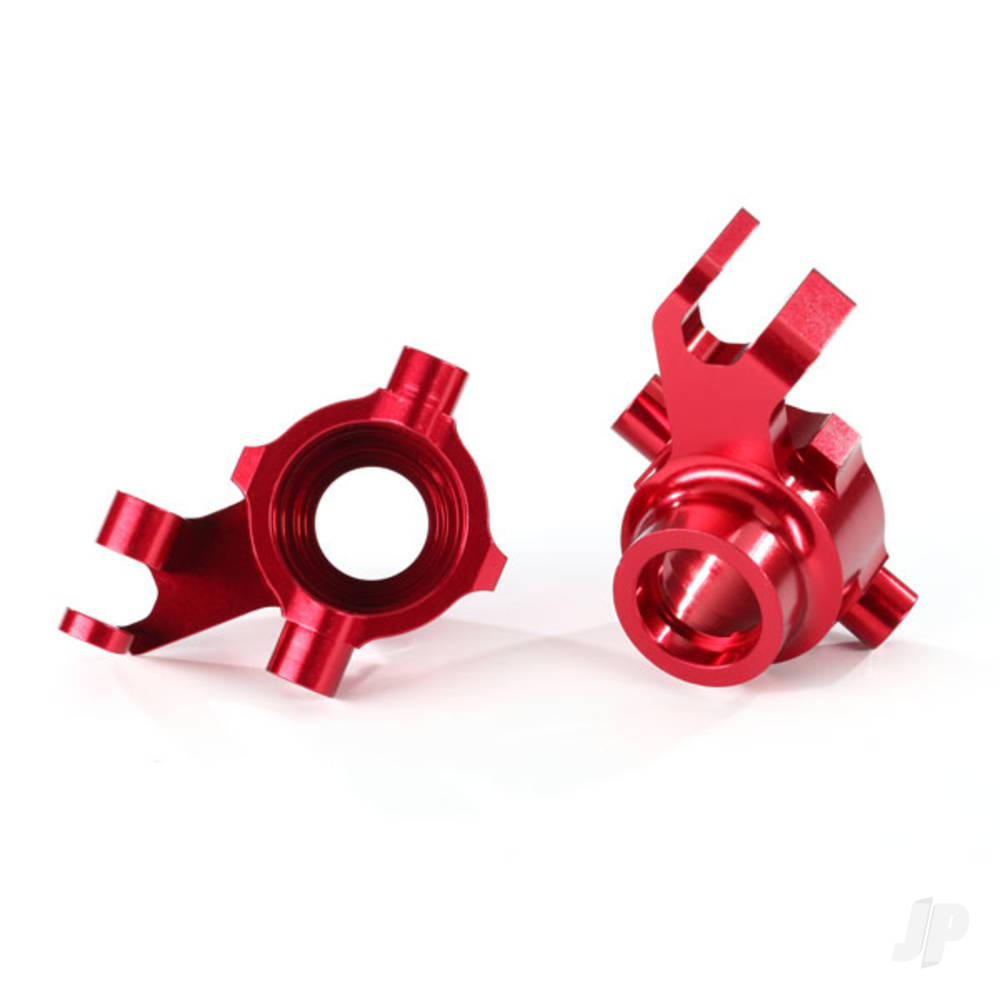 Traxxas Steering blocks, 6061-T6 aluminium (Red-anodised), left &amp; right TRX8937R