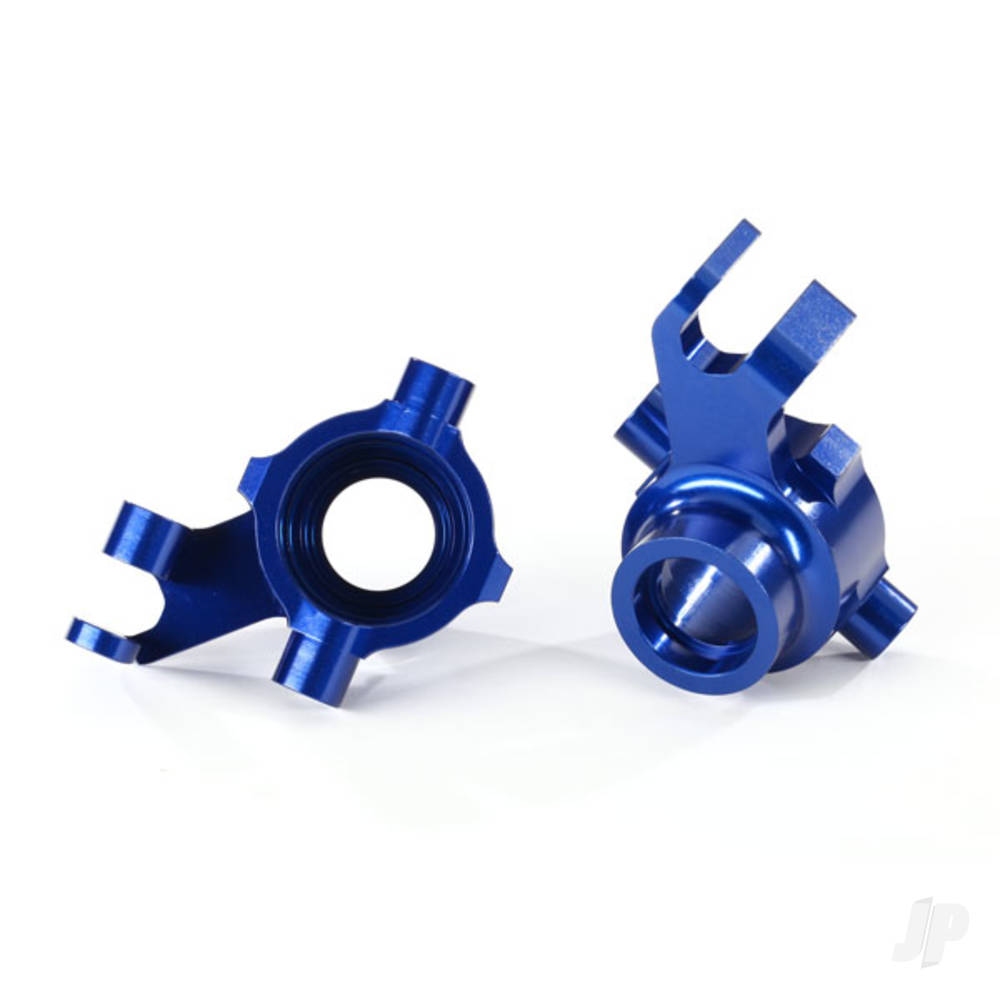 Traxxas Steering blocks, 6061-T6 aluminium (Blue-anodised), left & right TRX8937X