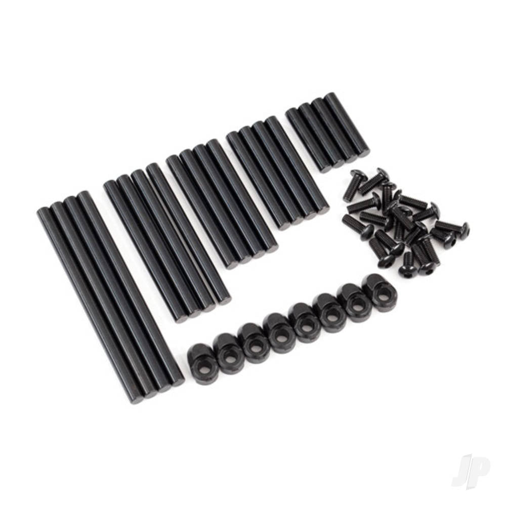 Traxxas Suspension pin Set, complete (hardened Steel), 4x64mm (4 pcs), 4x22mm (4 pcs), 4x38mm (4 pcs), 4x33mm (4 pcs), 4x47mm (4 pcs) / 3x8mm BCS (14 pcs) / 3x6mm BCS (4 pcs) / retainers (8 pcs) TRX8940X