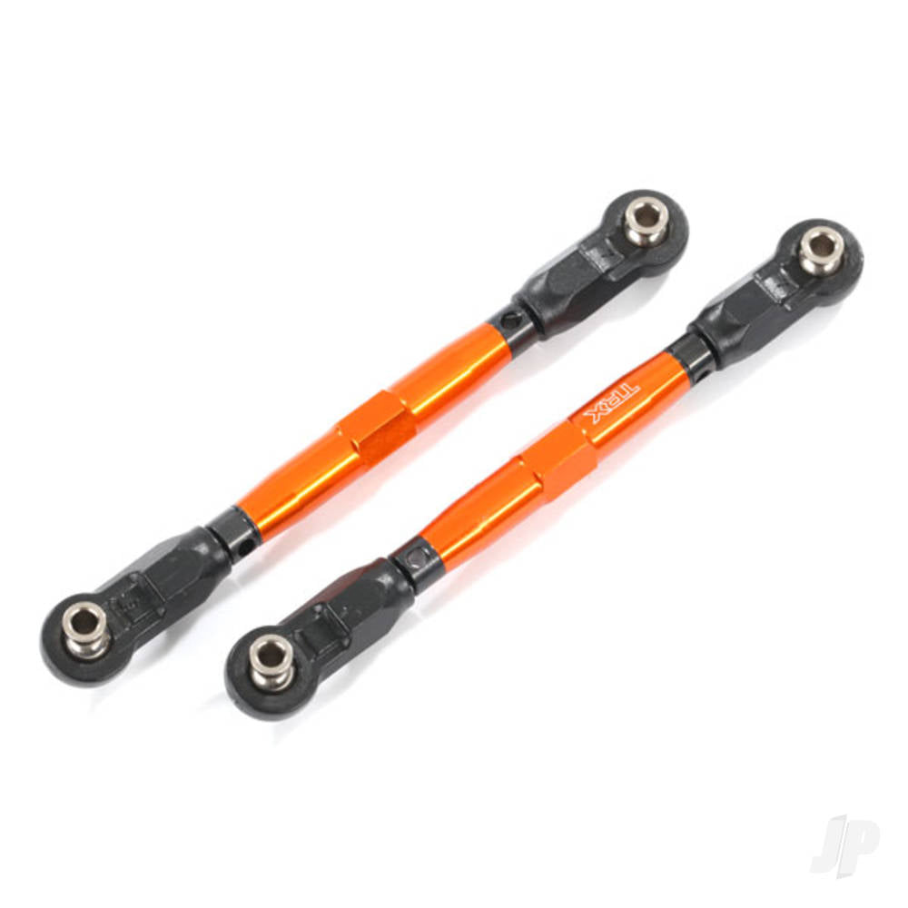 Traxxas Toe links, Front (Tubes orange-anodised, 7075-T6 aluminium, stronger than titanium) (88mm) (2 pcs) / rod ends, Rear (4 pcs) / rod ends, Front (4 pcs) / aluminium wrench (1pc) TRX8948A