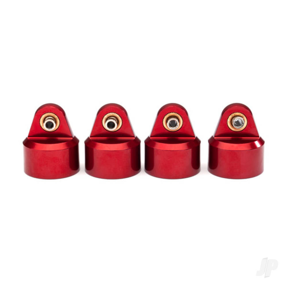 Traxxas Shock caps, aluminium (Red-anodised), GT-Maxx shocks (4 pcs) TRX8964R