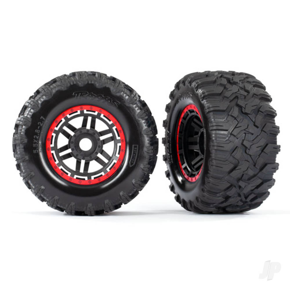 Traxxas Tyres and Wheels, Assembled Glued Maxx MT Tyres (2 pcs) TRX8972R