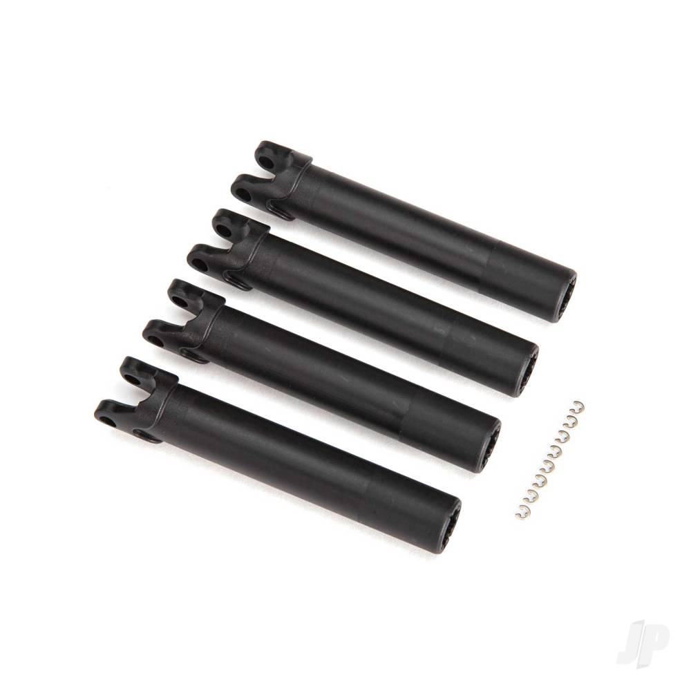 Traxxas Half shafts, outer (extended, front or rear) (4)/ e-clips (8) (for use with #8995 WideMaxx suspension kit) TRX8993A