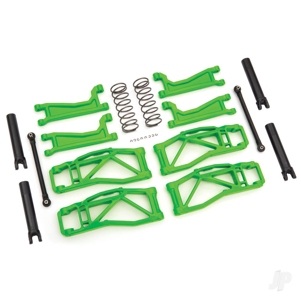 Traxxas Suspension kit, WideMaxx, Green (includes Front & Rear suspension arms, Front toe links, Rear shock springs) TRX8995G