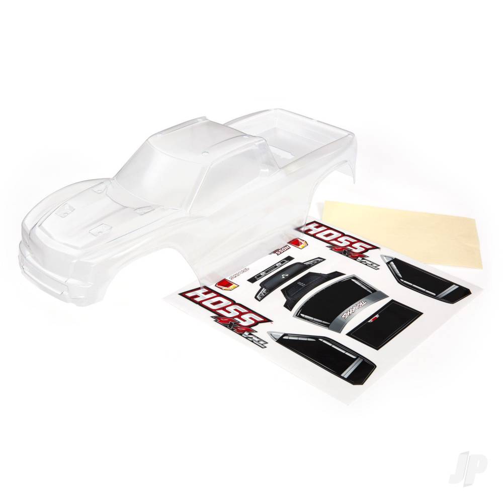 Traxxas Body, Hoss 4x4 (Clear, Requires Painting) / Window, Grille, Lights Decal Sheet TRX9011