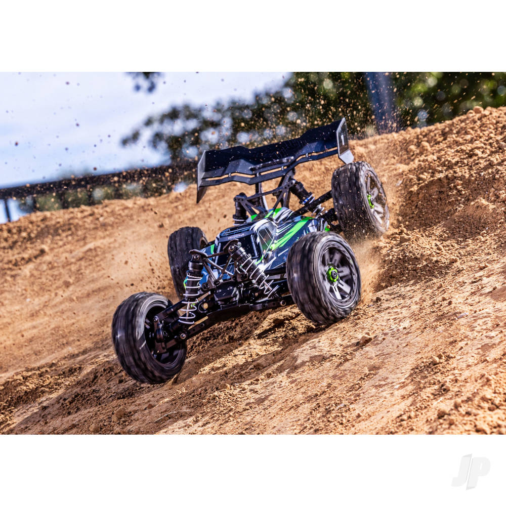 Jato 4X4 BL-2S 1:8 4WD RTR Racing Buggy, Green (+ TQ 2-ch, BL-2S, 3300kV, Clipless Body)