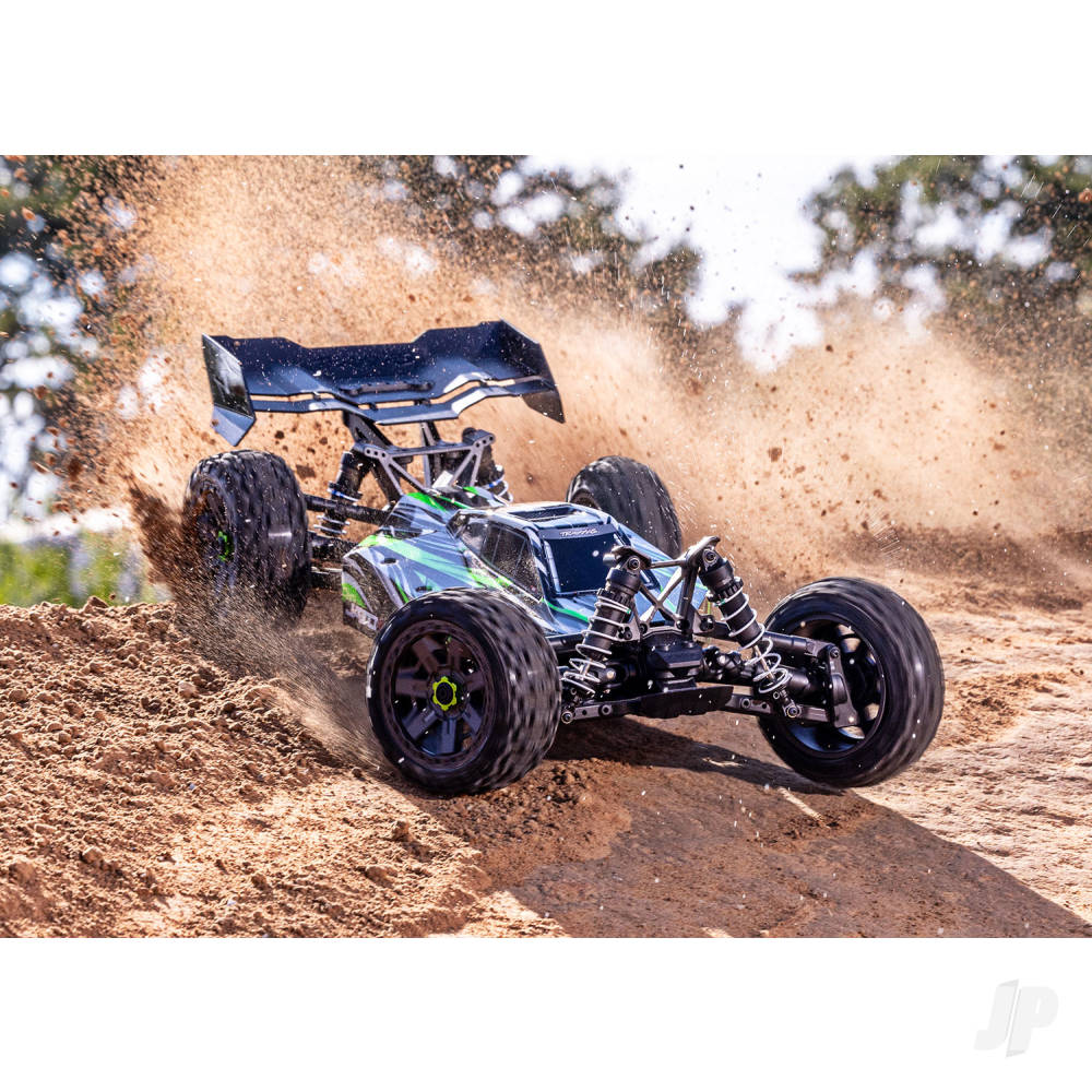 Jato 4X4 BL-2S 1:8 4WD RTR Racing Buggy, Green (+ TQ 2-ch, BL-2S, 3300kV, Clipless Body)