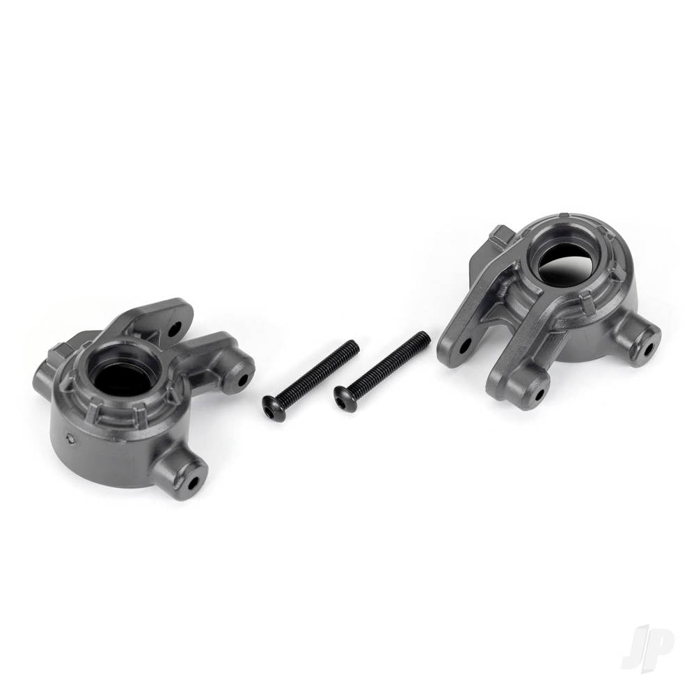 Traxxas Steering blocks, extreme heavy duty, gray (left & right)/ 3x20mm BCS (2) (for use with #9080 upgrade kit) TRX9037-GRAY