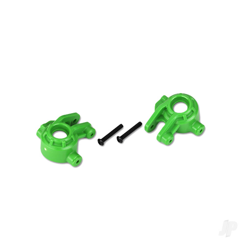 Traxxas Steering blocks, extreme heavy duty, green (left & right)/ 3x20mm BCS (2) (for use with #9080 upgrade kit) TRX9037G